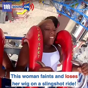 She fainted AND lost her wig 😂 🎢 🤦‍♀️via Jukin Media | Daily Mail Video