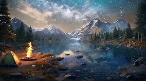 Beautiful Landscape Camping Mountains Background Seamless Stock Footage Video (100% Royalty-free) 1107358497 | Shutterstock