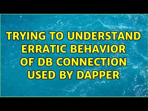 Trying to understand erratic behavior of DB Connection used by Dapper