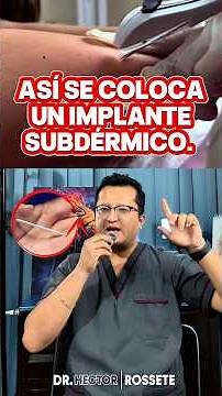 🚨Así es como se coloca el implante subdérmico. #drrossete #sabiasque