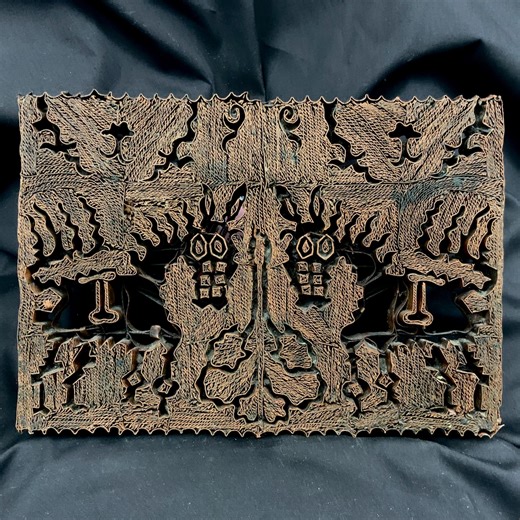Traditional Batik Cap - Asmat Wall #1 Handmade out of Copper