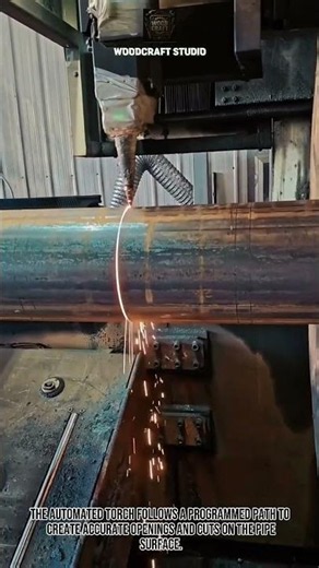 CNC Pipe Plasma Cutting #Shorts #Manufacturing #Metalworking