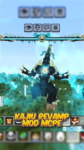 💀 KAJIU REVAMP MOD GAMEPLAY MINECRAFT PE #shorts #minecraftpe