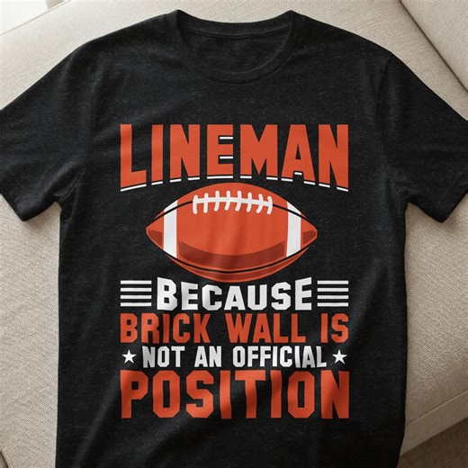 Lineman Football PNG, Lineman Shirt Design, Football Sublimation, Brick Wall Position PNG, Football Player Design, Instant Download, DTF - Etsy