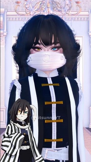 Recreating Obanai Iguro from Demon Slayer #dresstoimpress #roblox #shorts