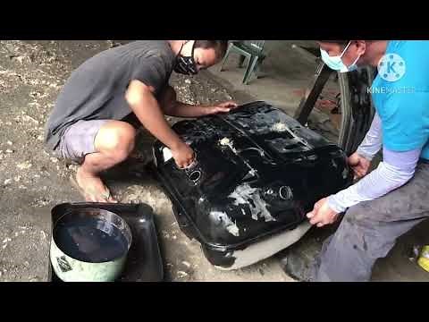 How to remove and clean fuel tank, fuel pump and fuel filter of Pajero Fieldmaster