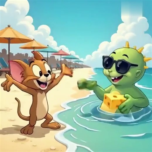 Jerry's friend -Alien #animetoons #ytshorts #shorts