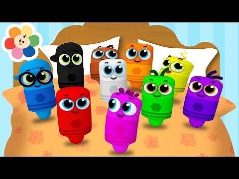 Diez en La Cama - Canciones Infantiles para Bebes | Musica para Niños | BabyFirst Español