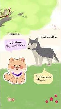 Story Time II The Dog and The Wolf II Fables for Kids II Moral Lesson Story || #arcbrainsparks