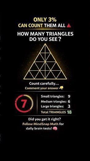 How Many Triangles Do You See? 🔺 Only 3% Get It Right!