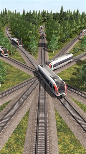 Trains Crossing at Rail Junction #48 | Trainz Railroad Simulator 2019