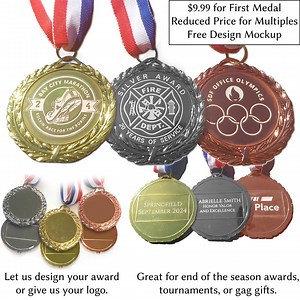 Award Medals Custom Personalized - Etched Design for Tournaments and Competition - Etsy