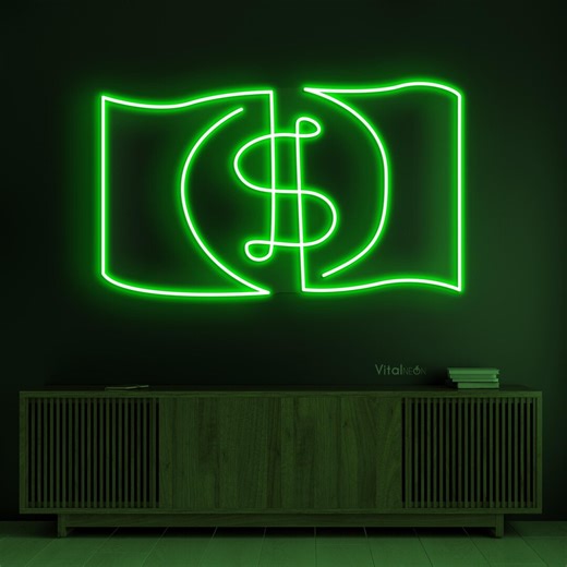 Dollar Neon Sign, LED Money Wall Decor, Personalized Light - Etsy