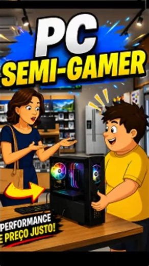 PC do Oswaldo P1 - O Verdadeiro PC Semi-Gamer barato das Lojas! #pcgamer #pcsemigamer setupgamer