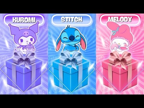 Choose Your Gift box! 🎁 Stitch 💙 vs Kuromi 💜 vs My Melody 🎀