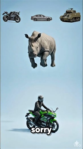 What vehicle will keep you safe if you are hit by a rhino? #shorts