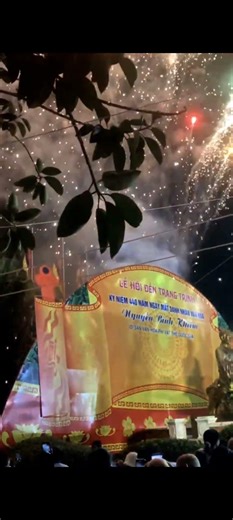 Fireworks were set off to celebrate Vietnam U23's victory over UAE.