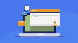 Email automation software, AI email writing assistance, Artificial intelligence sending email to right person - 2d animation video clip