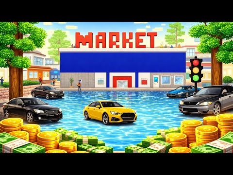 🔥 Different Cars Running Gameplay | Fast Drive in Market City 🚗💨#schoolpartycraft #foryou
