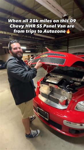 Low Miles No Miles ™️ on Instagram: "Only 25K miles on this 2009 Chevy HHR SS Panel - 1 of just 216 ever made. We picked this up from the original owner because of the low miles, but he went full “AutoZone special” with extra SS and Turbo badges, chrome everywhere, and even some disco lights inside. The more we explored it, the more we came to love it 😂 Low miles, rare spec, and full personality — this one’s a time capsule and a conversation starter. #LowMilesNoMiles #HHRSS #ChevyHHR #RareCars 