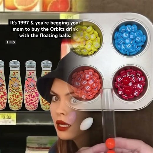 #90skids were fascinated by the Orbitz fruit drink with the floating balls! #nostalgia #90s