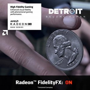 Experience the futuristic metropolis of 2038 Detroit in new levels of visual fidelity with AMD FidelityFX, now available in Detroit: Become Human. Learn more: bit.ly/2OQjPJZ | AMD Ryzen and Radeon