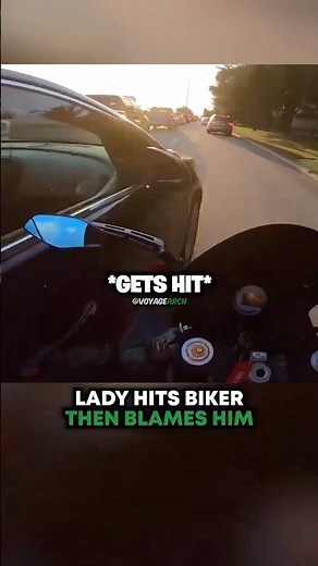 Lady HITS Biker Then Blames Him 😅