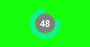 Countdown Timer Seconds Realtime Modern Flat Design Countdown Animation Green
