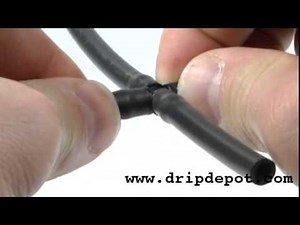 Drip Irrigation Fittings - How to use a 1/4" Barbed Cross