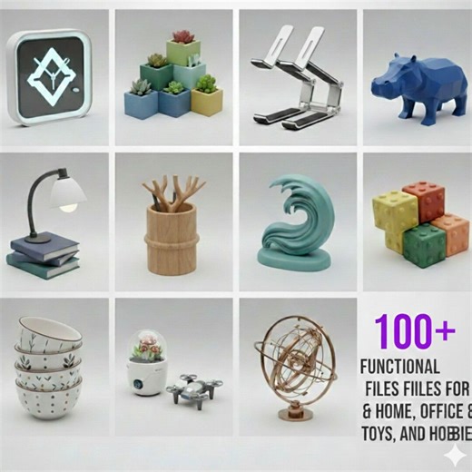 100  Functional STL Files, Home & Decor STL Bundle, Gadgets, Stands Holders More, 3D Printable Home Design Pack, Lifetime Access - Etsy