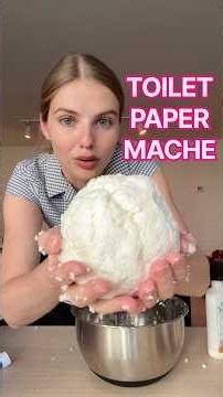 PAPER MACHE OUT OF TOILET PAPER! #diy #papermache #halloweendiy