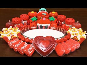 RED Slime! Mixing Random Things into GLOSSY Slime ! Satisfying Slime Videos #465