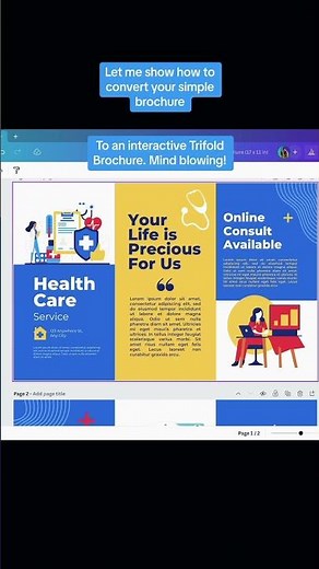 Create an interactive Trifold Brochure using SimpleBooklet. #simplebooklet #canva #canvaph