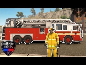 FIREFIGHTER Fire Rescue! - Flashing Lights Gameplay - Emergency Services Simulator Game!