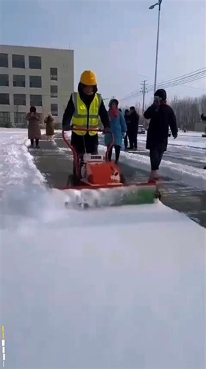 Powerful Snow Sweeper Machine in Action | Fast Snow Removal Tool for Winter Cleanup 2025