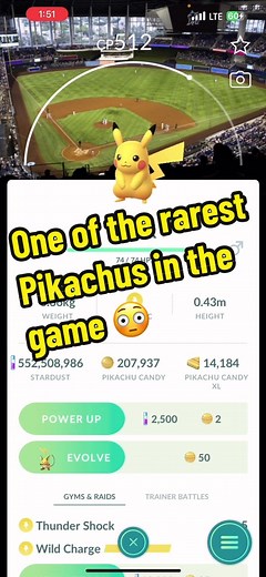 Rare Pikachu Trade with Exclusive Stadium Background