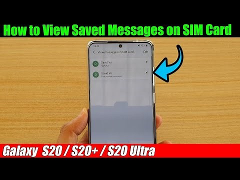 Galaxy S20/S20+: How to View Saved Messages on SIM Card
