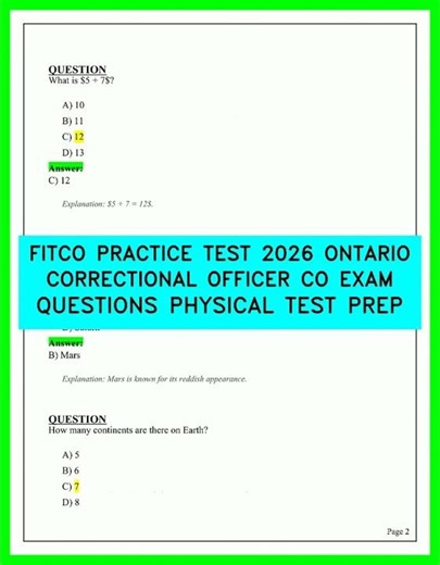 FITCO Practice Test 2026: Ontario Correctional Officer Physical Prep & Exam Guide
