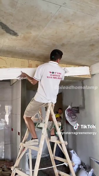 Gypsum linear light installation.#lamp #light #led #lightingdecor #homedecor -in-china