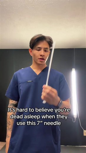 Most people are completely awake for spine injections with these needles 🙃 #doctor #fyp #foryou