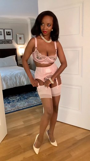 Secrets In Lace on Instagram: "#BTS @cocoagorgeous Glamorously modeling the @secretsinlace Pink Welt Color Glamour Stockings with the Raquel Bra and Garterbelt Combination! ・・・ Color Glamour Stockings Now in Five Color Ways! Beige Leg/Pink Welt shown in the Video Black Leg/Red Welt Black Leg/Grey Welt Beige Leg/Red Welt Beige Leg/Blue Welt A Secrets In Lace Exclusive Direct From Our Factory in Great Britain!! This is the Reinforced Heel & Toe that we launched in 1995 with the addition of a soft 