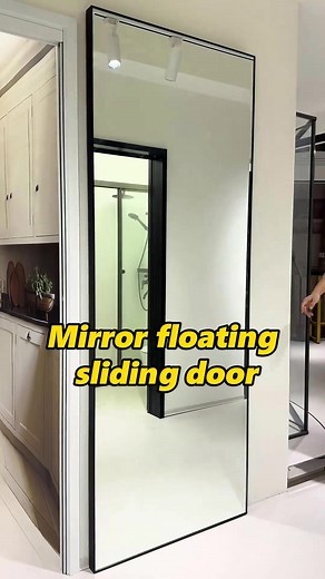 7K views · 29 reactions | The mirrored floating sliding door has no ground track and slides against the wall, taking up no indoor space.#slidingdoor #tracklessdoor #safetydoor #homedecor #homedoor #love #homedecor #tottme #tottmetal #safetydoor #carporch #patio #houserenvation | chinawindowdoors | Facebook