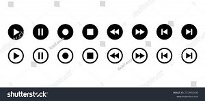 Media Player Vector Icons Collection Video Stock Vector (Royalty Free) 2113952420 | Shutterstock