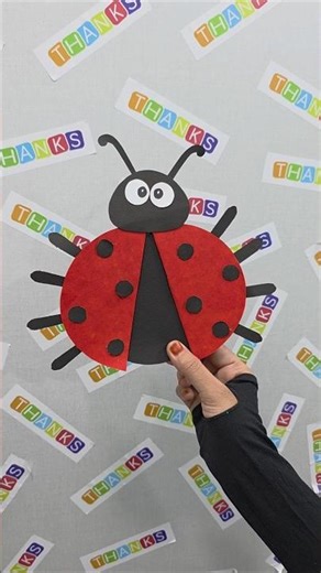 Ladybug origami tutorial, DIY ladybug crafts, Paper ladybug art #shortsfeed #like #diy #share #yt