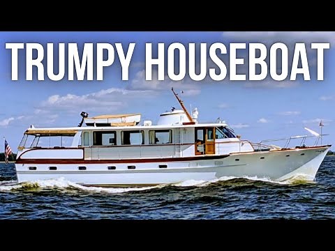 1969 63' Trumpy Houseboat Yacht Tour | See Inside this $400,000 American Classic Luxury Yacht