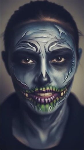 #DreamScreenAI Face painting halloween ideas, Scary Halloween #shorts