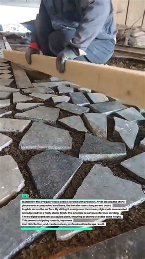 Perfect Stone Patio Leveling! #hardscaping #construction #landscaping