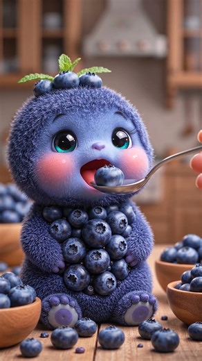 Cute Blueberry Character ASMR #shorts #asmr #animation