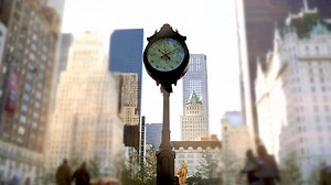 Crowds of pedestrians commuting on crowded urban road busy hectic fast speed