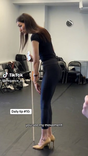 This is how your legs should feel when walking on heels, very engaged and straight. #eleganceclass #elegancecoach #eleganceny #eleganceschool #howtowalkinheels